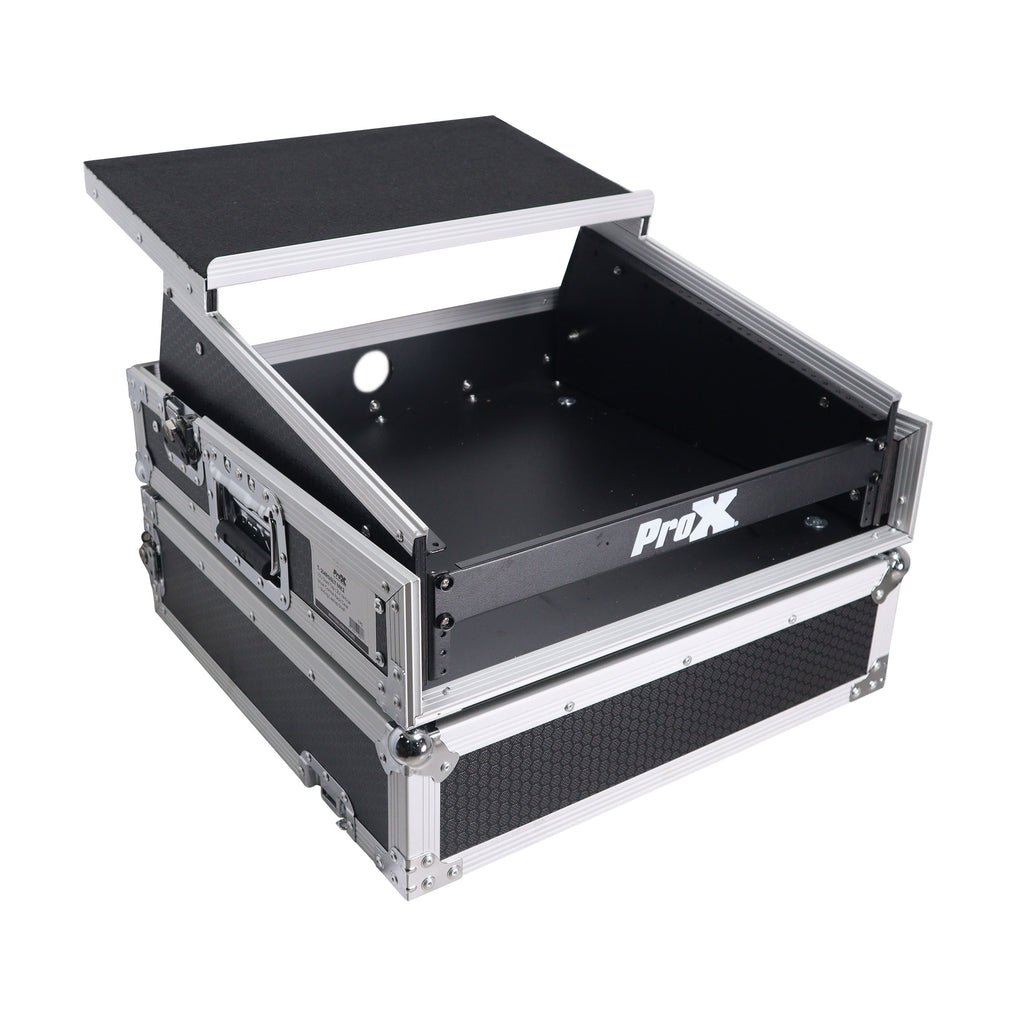 2U Rack Front and 10U Top Mixer Mobile DJ Combo ATA Flight Style Case
