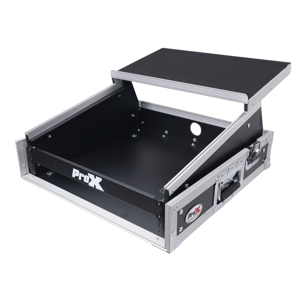 2U Rack Front and 10U Top Mixer Mobile DJ Combo ATA Flight Style Case
