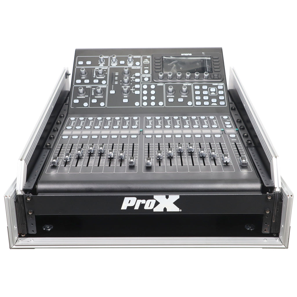 13U Top Mixer and 2U Rack Combo Flight Case with Laptop Shelf and 3 removable doors