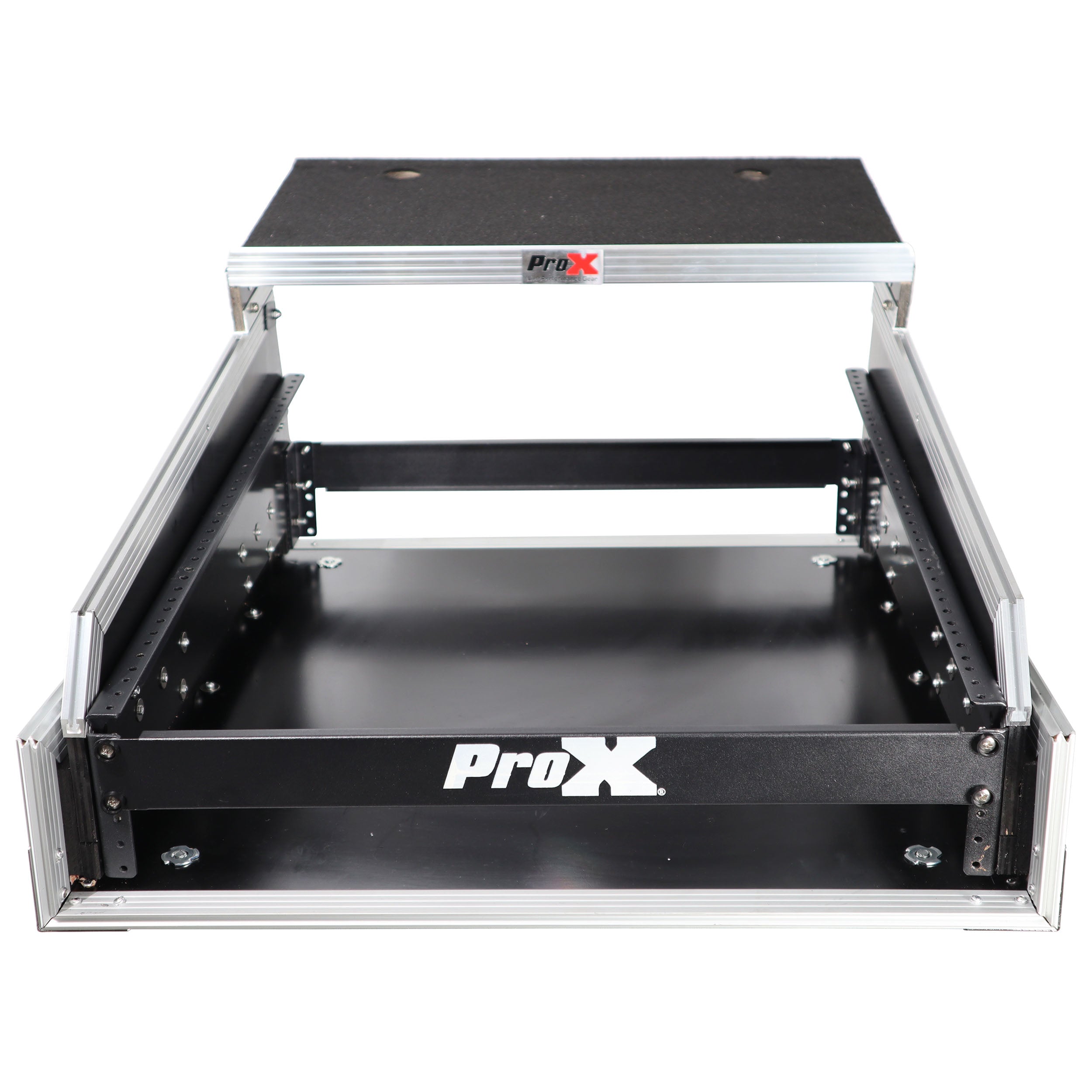 13U Top Mixer and 2U Rack Combo Flight Case with Laptop Shelf and 3 removable doors