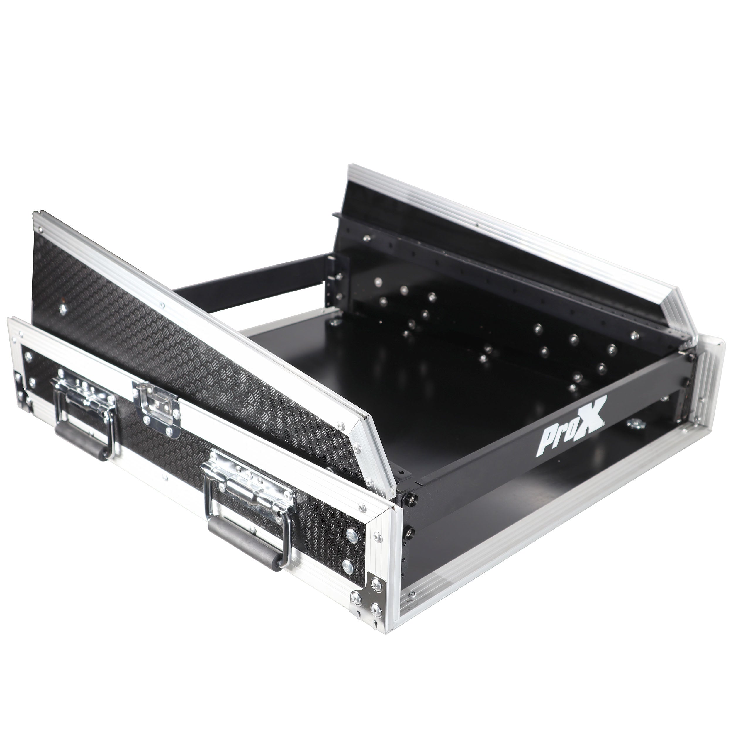 13U Top Mixer and 2U Rack Combo Flight Case with Laptop Shelf and 3 removable doors
