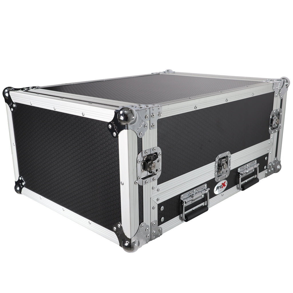 13U Top Mixer and 2U Rack Combo Flight Case with Laptop Shelf and 3 removable doors