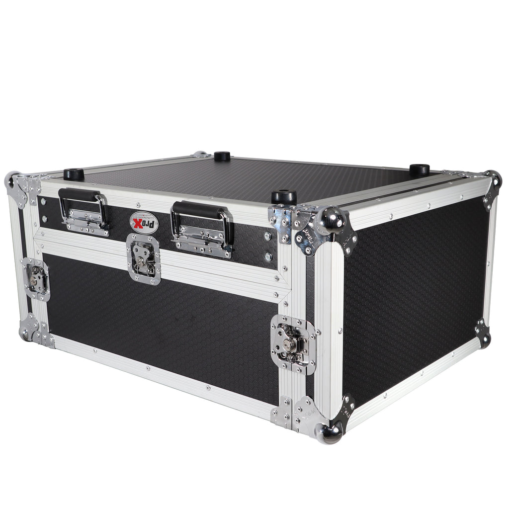 13U Top Mixer and 2U Rack Combo Flight Case with Laptop Shelf and 3 removable doors