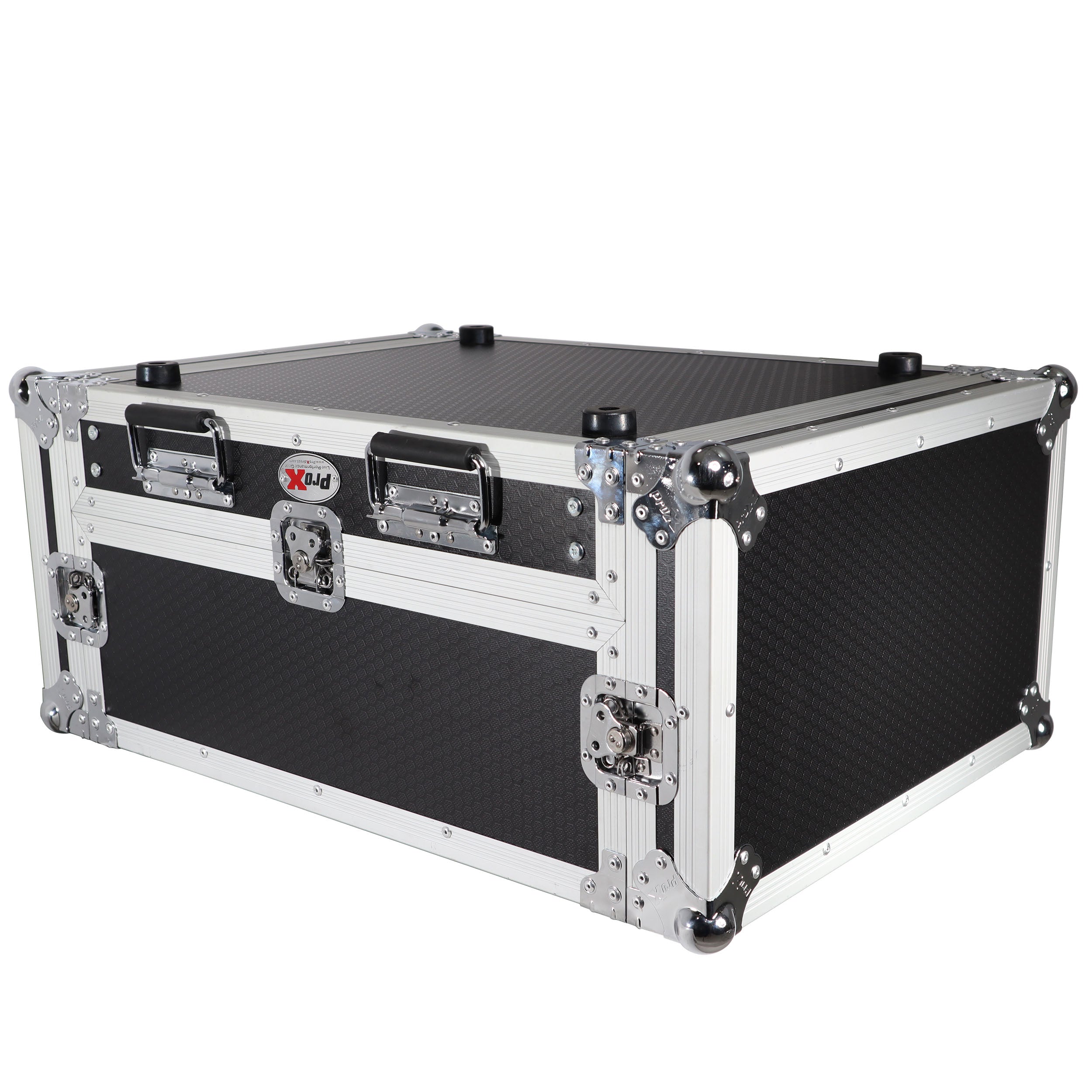 13U Top Mixer and 2U Rack Combo Flight Case with Laptop Shelf and 3 removable doors