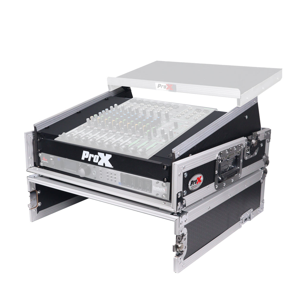2U Vertical Rack Mount Flight Case with 10U Top for Mixer Combo Amp Rack