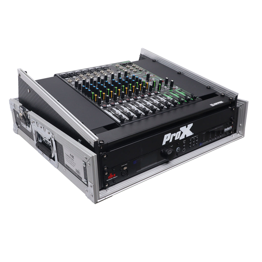2U Vertical Rack Mount Flight Case with 10U Top for Mixer Combo Amp Rack