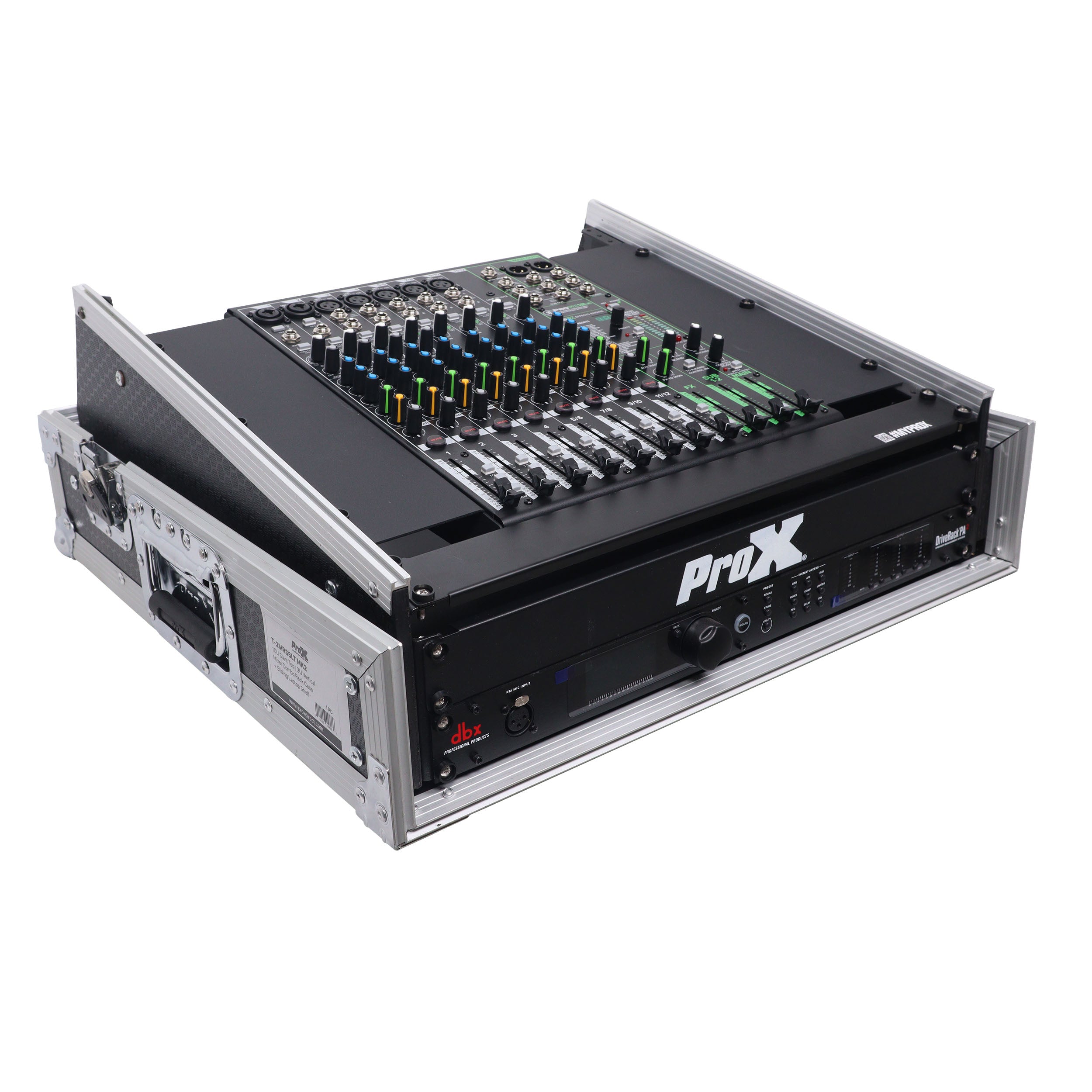 2U Vertical Rack Mount Flight Case with 10U Top for Mixer Combo Amp Rack