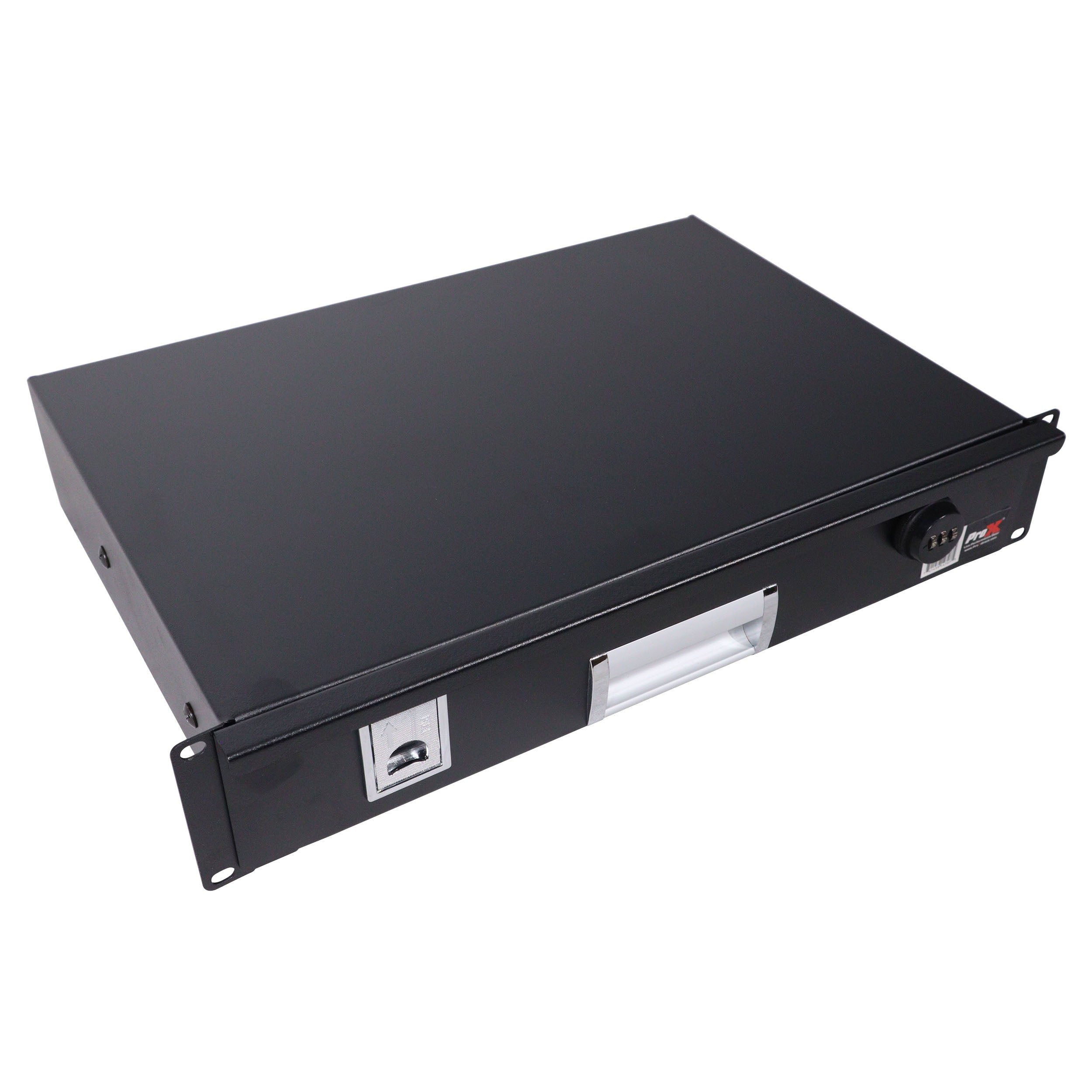 2U Rack Space 12" Depth Rack Mount Drawer for Audio, DJ, and IT Server rack cases.