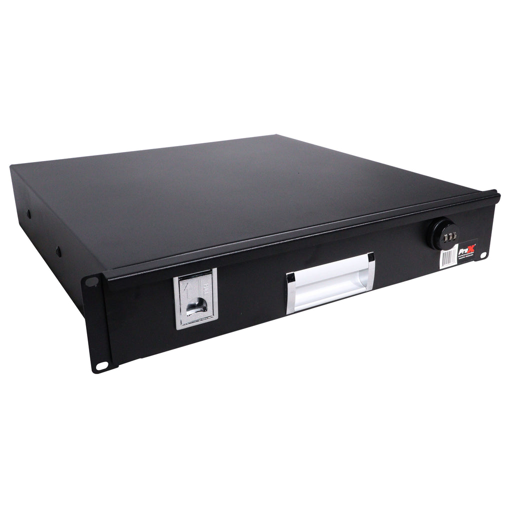 2U Rack Space 18" Depth Rack Mount Drawer for Audio, DJ, and IT Server rack cases.