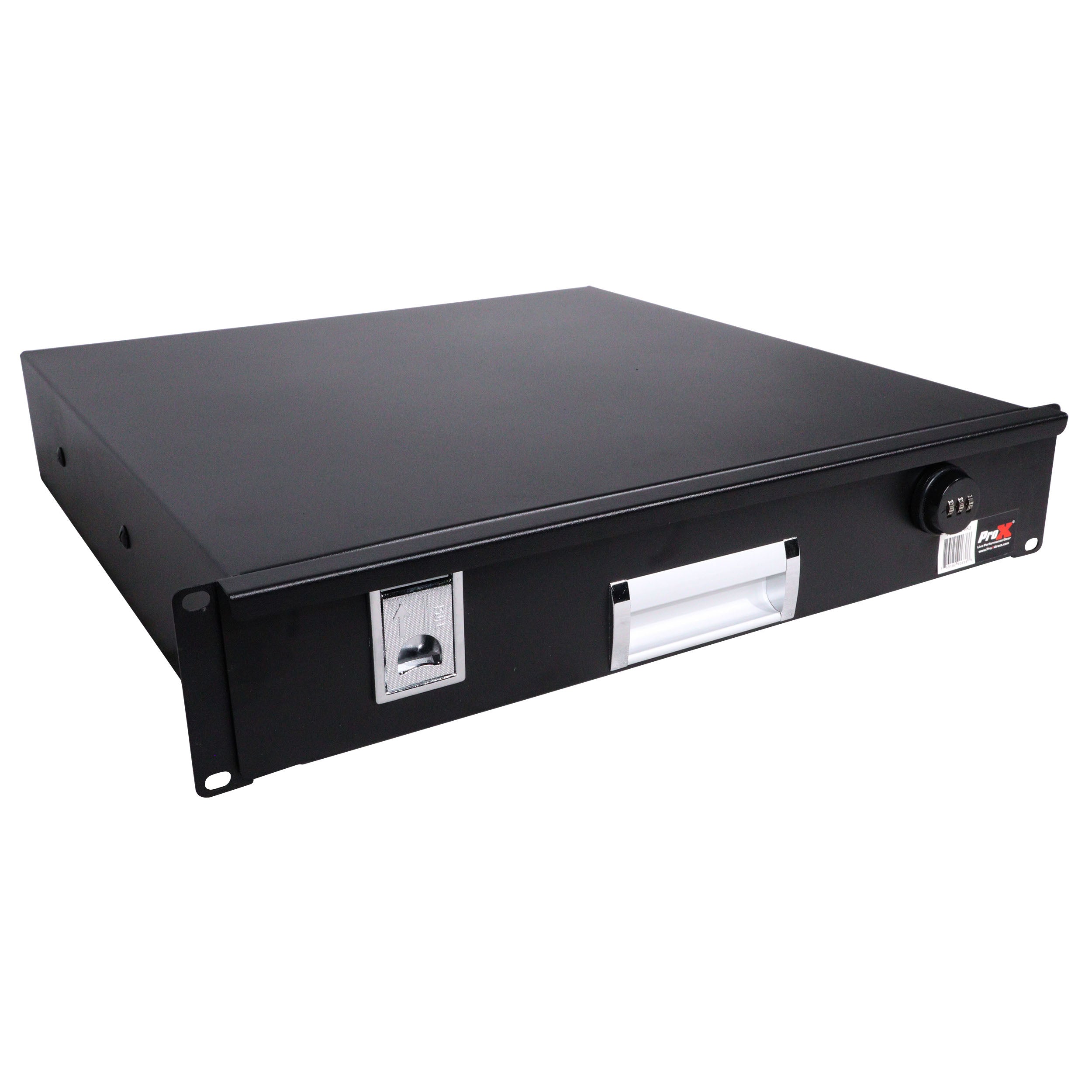 2U Rack Space 18" Depth Rack Mount Drawer for Audio, DJ, and IT Server rack cases.