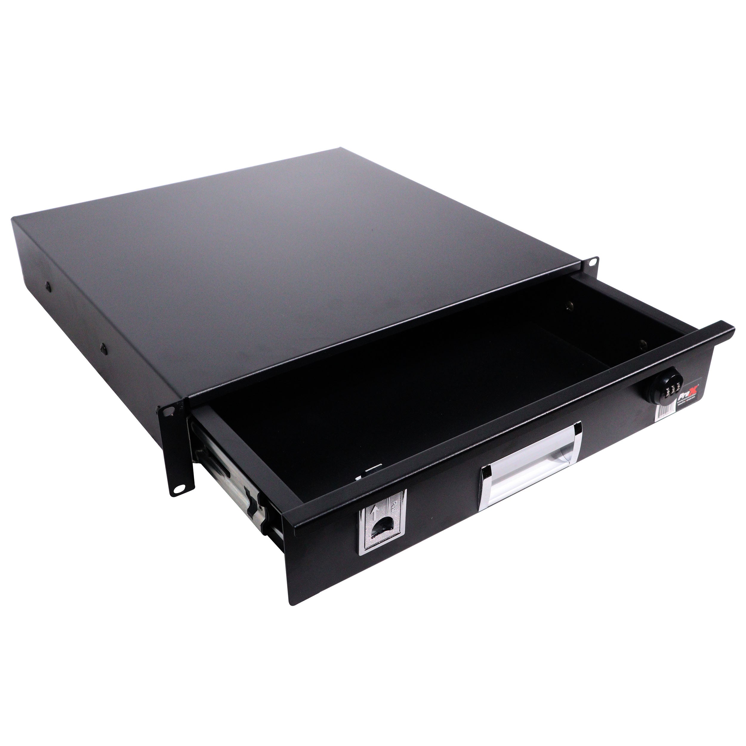 2U Rack Space 18" Depth Rack Mount Drawer for Audio, DJ, and IT Server rack cases.