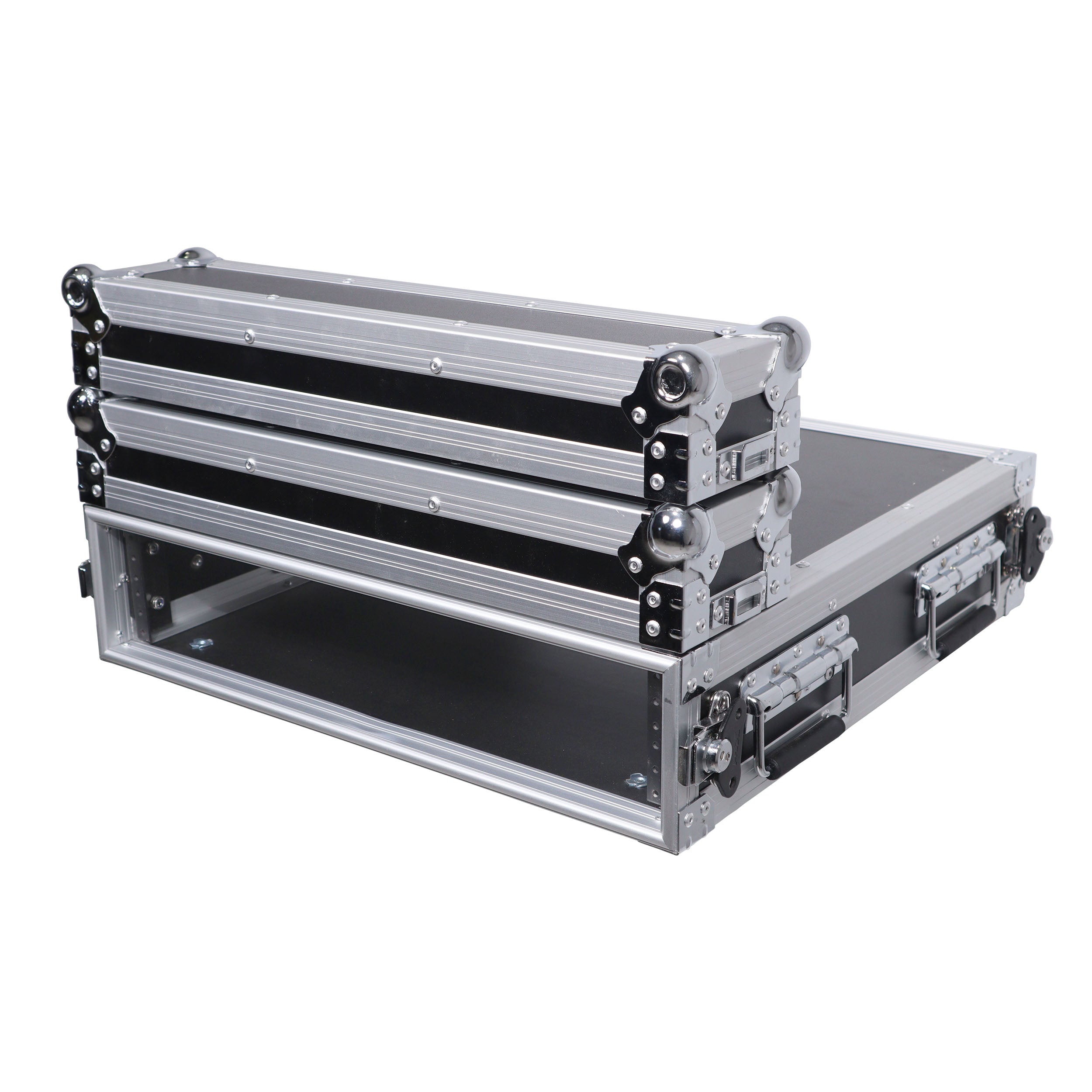 2U 2 Space Rack Mount ATA Flight Case 19 Inch Depth