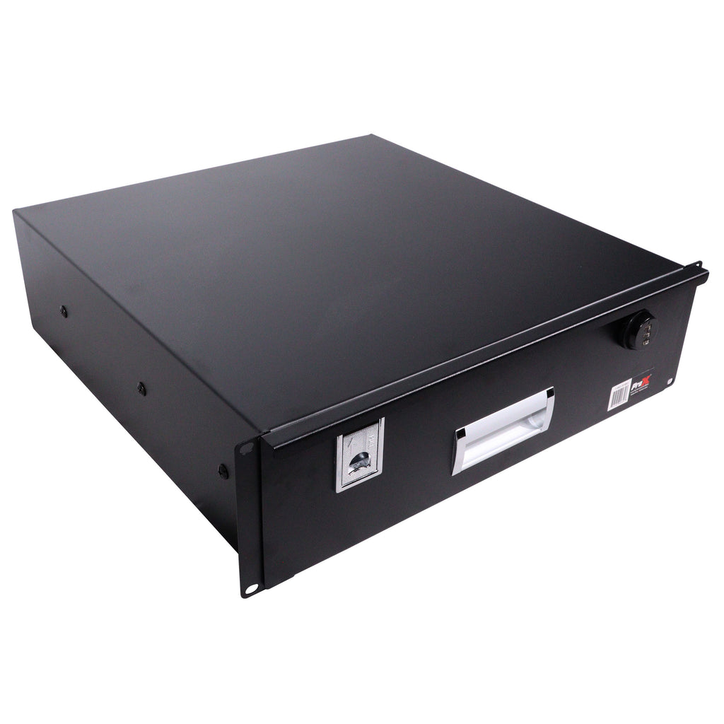 3U Rack Space 18" Depth Rack Mount Drawer for Audio, DJ, and IT Server rack cases.