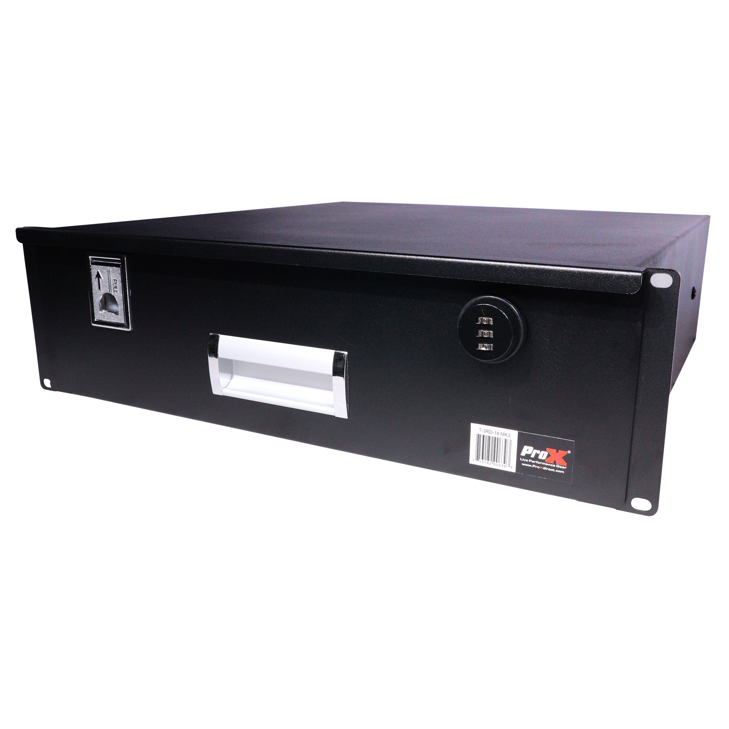 3U Rack Space 18" Depth Rack Mount Drawer for Audio, DJ, and IT Server rack cases.