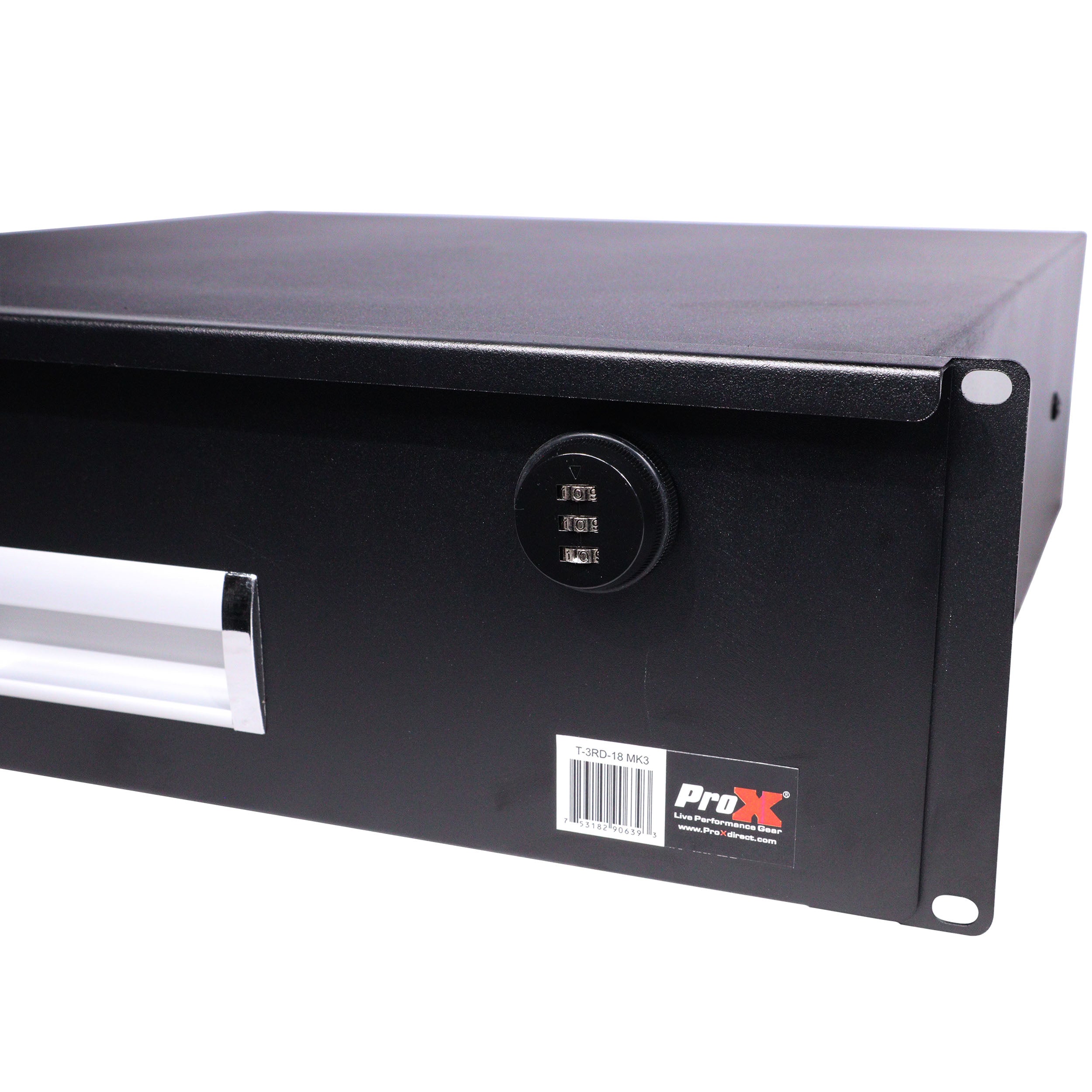 3U Rack Space 18" Depth Rack Mount Drawer for Audio, DJ, and IT Server rack cases.
