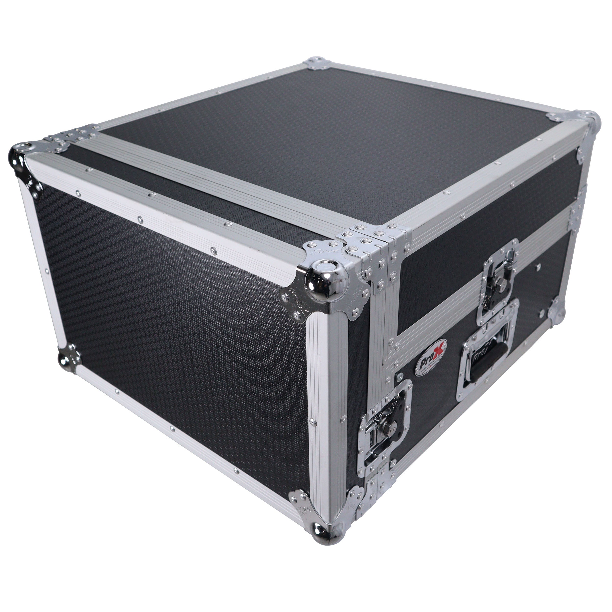 6U Vertical Rack Mount Flight Case with 10U Top for Mixer Combo Amp Rack with Laptop Shelf