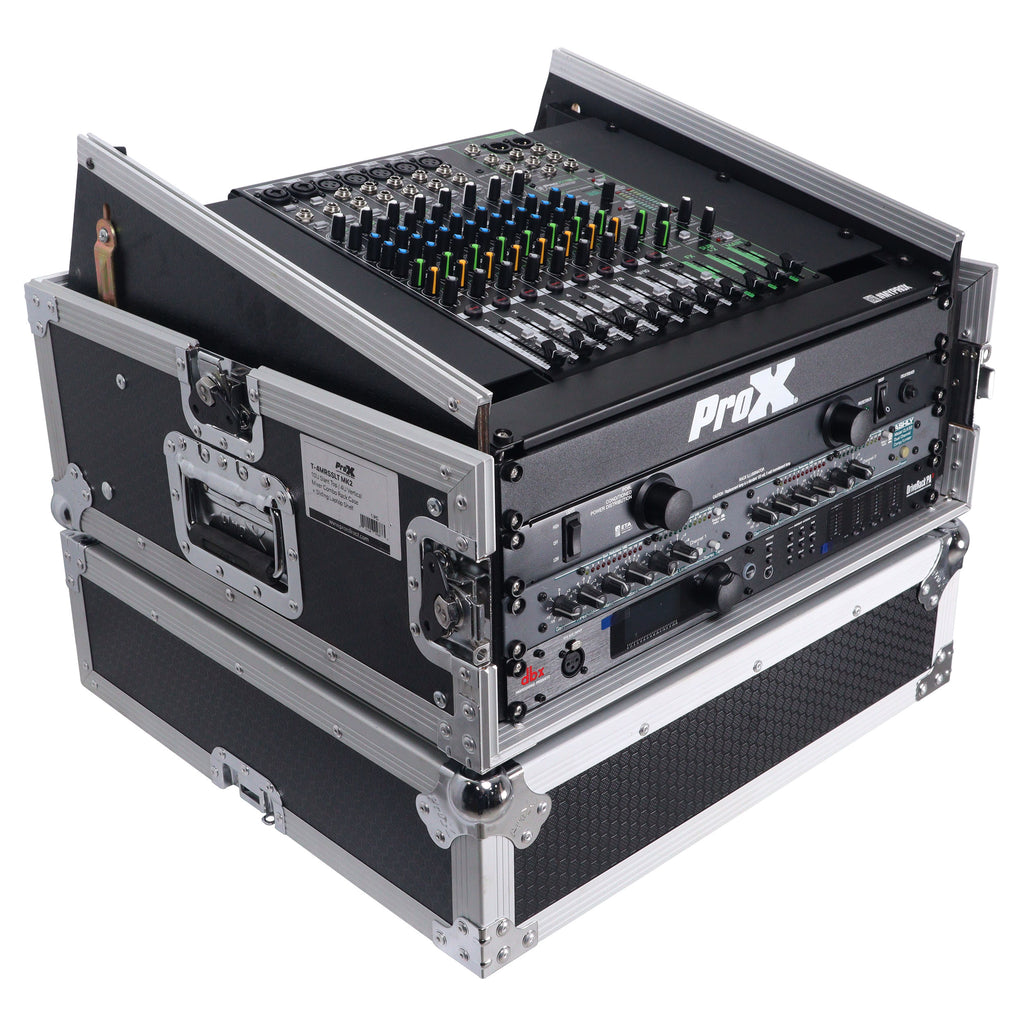4U Vertical Rack Mount Flight Case with 10U Top for Mixer Combo Amp Rack