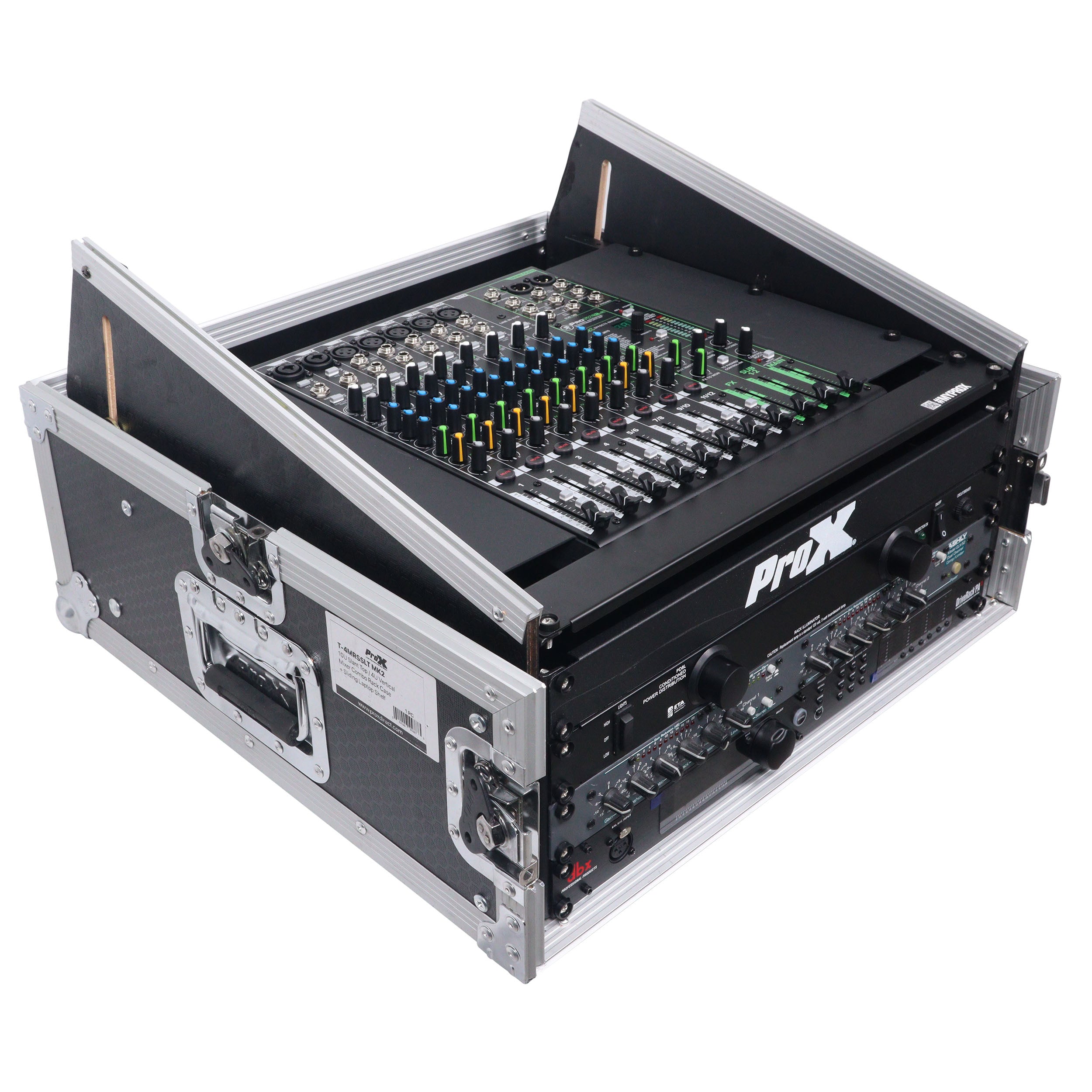 4U Vertical Rack Mount Flight Case with 10U Top for Mixer Combo Amp Rack