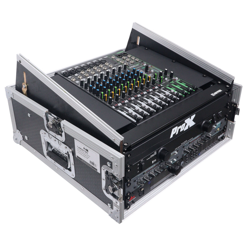 4U Vertical Rack Mount Flight Case with 10U Top for Mixer Combo Amp Rack