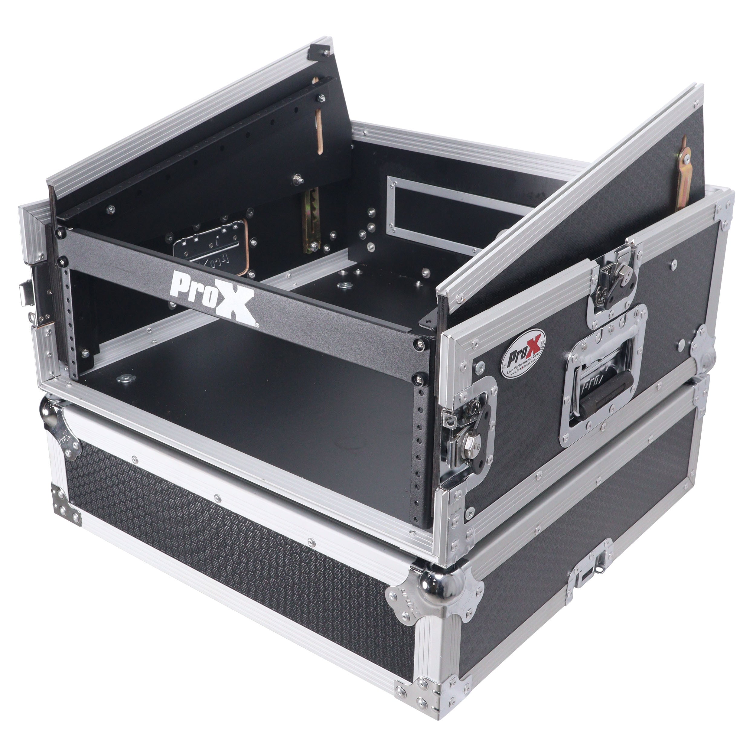4U Vertical Rack Mount Flight Case with 10U Top for Mixer Combo Amp Rack