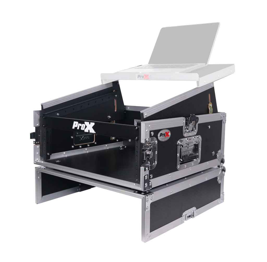 4U Vertical Rack Mount Flight Case with 10U Top for Mixer Combo Amp Rack