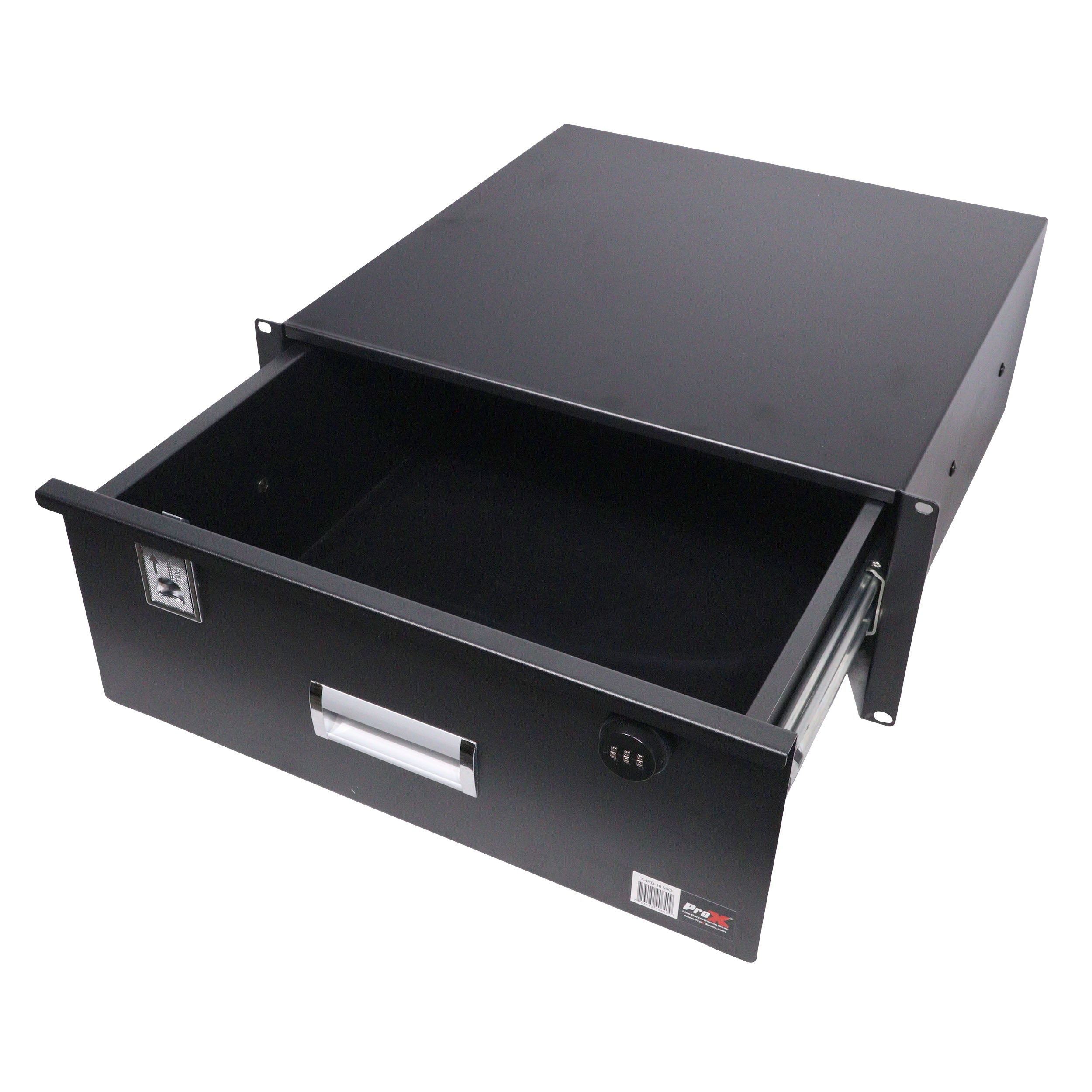 4U Rack Space 18" Depth Rack Mount Drawer for Audio, DJ, and IT Server rack cases.
