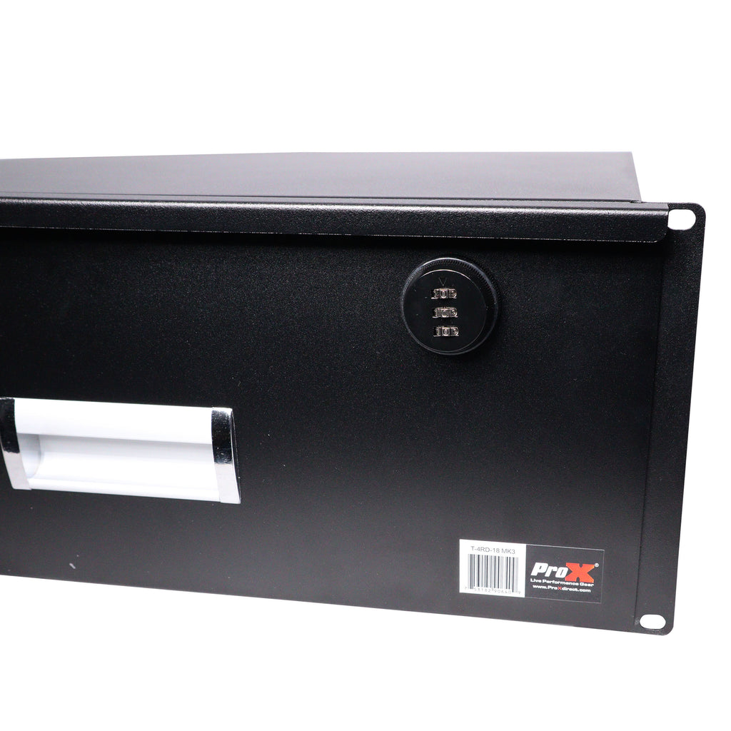 4U Rack Space 18" Depth Rack Mount Drawer for Audio, DJ, and IT Server rack cases.