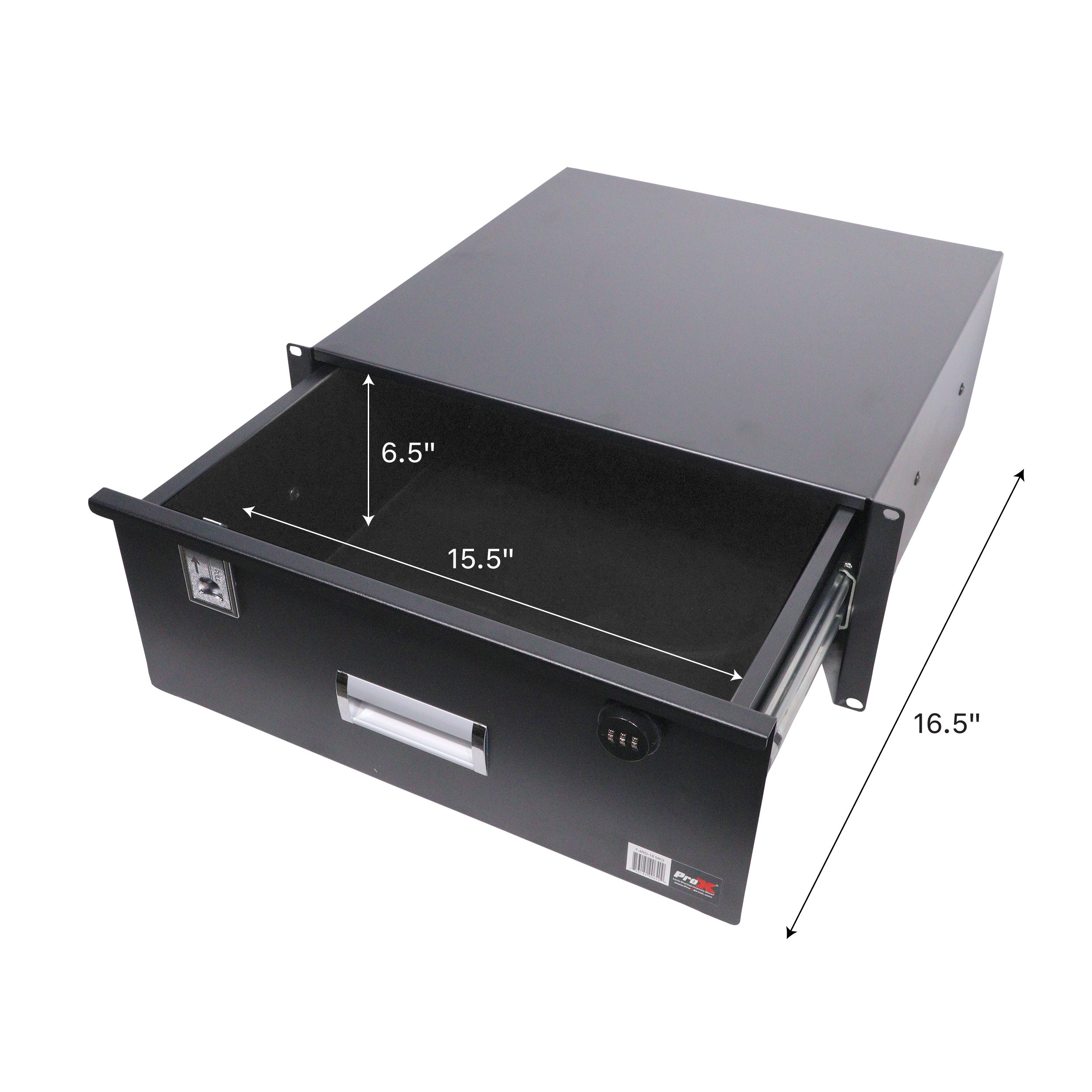 4U Rack Space 18" Depth Rack Mount Drawer for Audio, DJ, and IT Server rack cases.