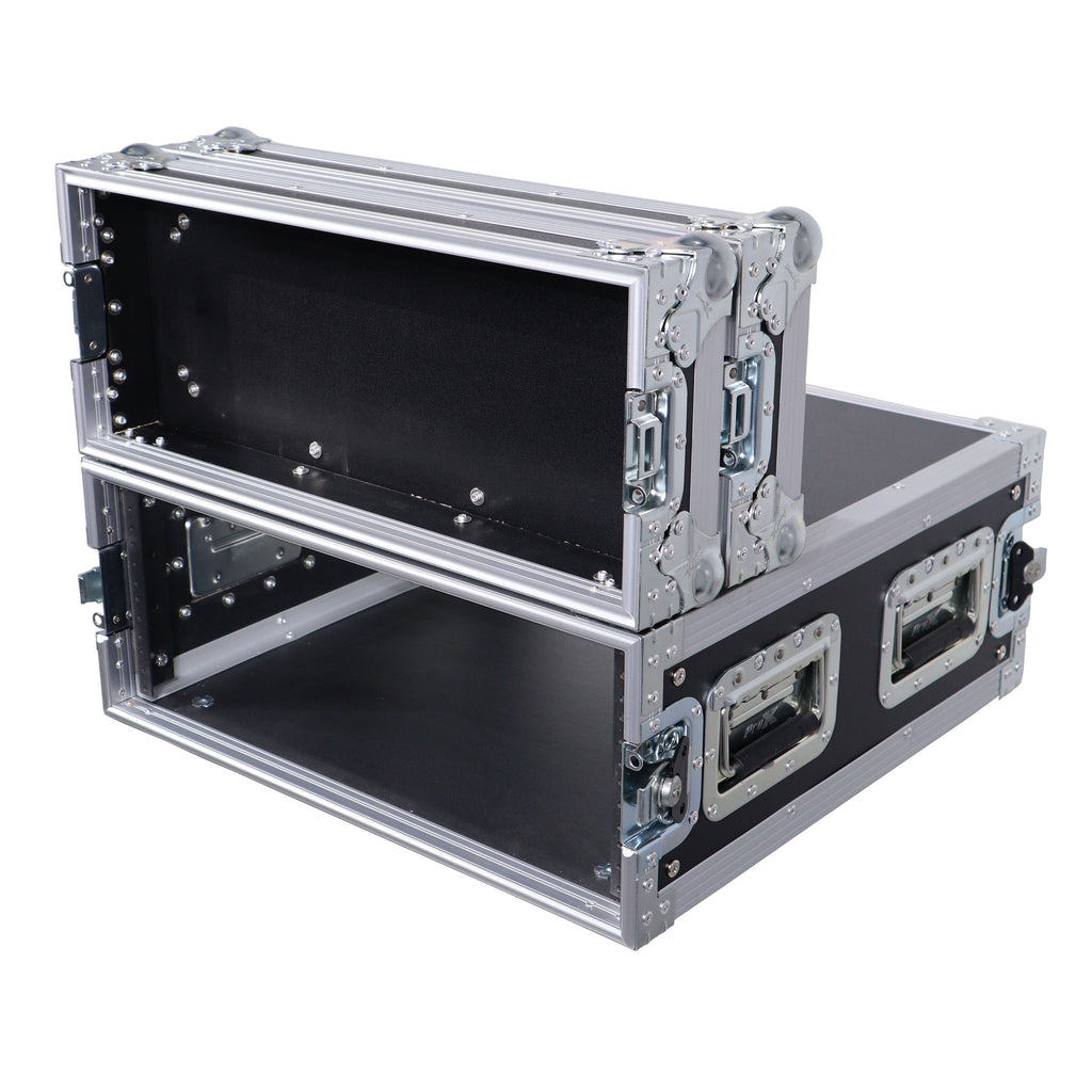 4U Space Amp Rack Mount ATA Style Flight Case 19 In. Depth