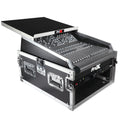 13U Top Mixer 6U Front Rack Combo Flight Case with Removable Sliding Laptop Shelf