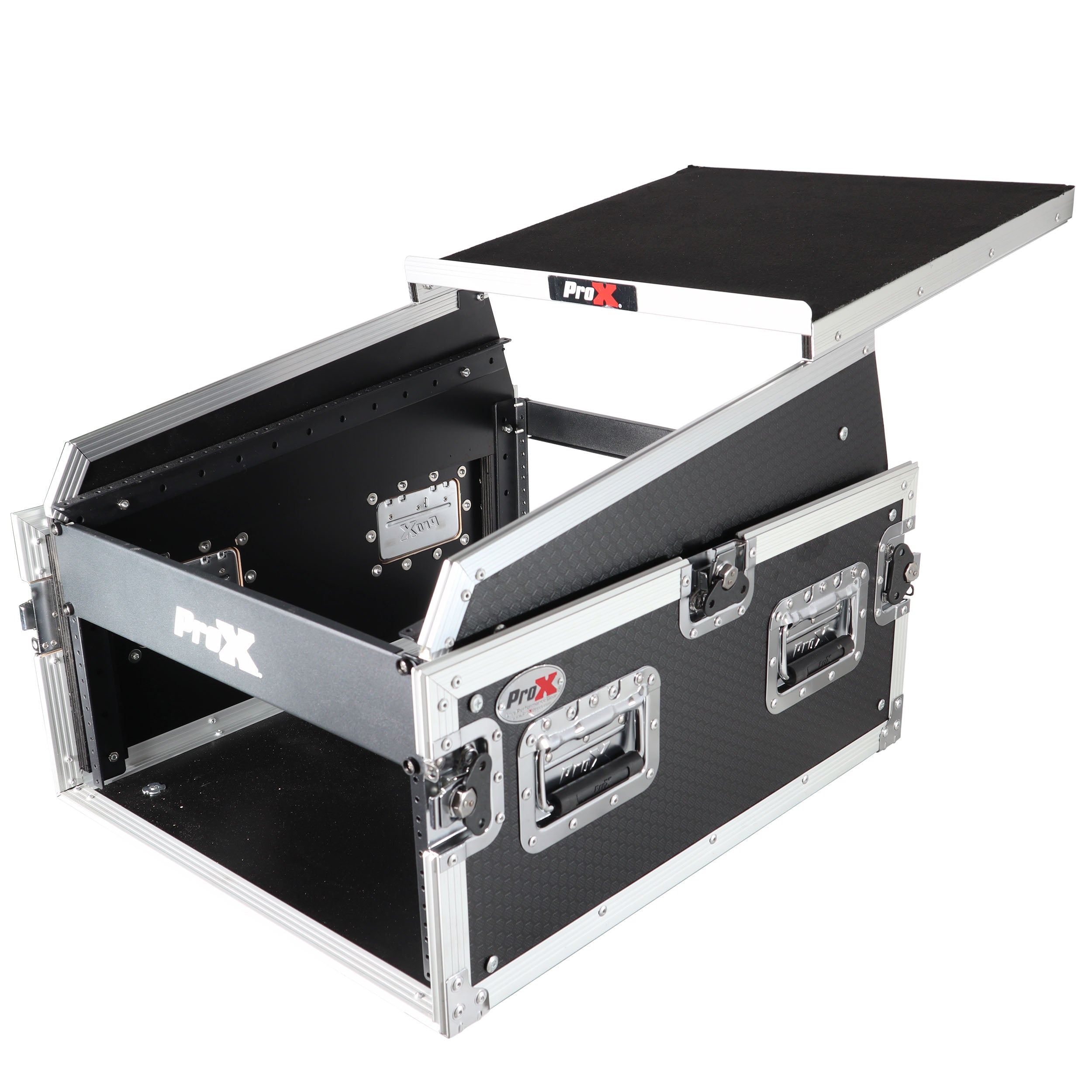 13U Top Mixer 6U Front Rack Combo Flight Case with Removable Sliding Laptop Shelf