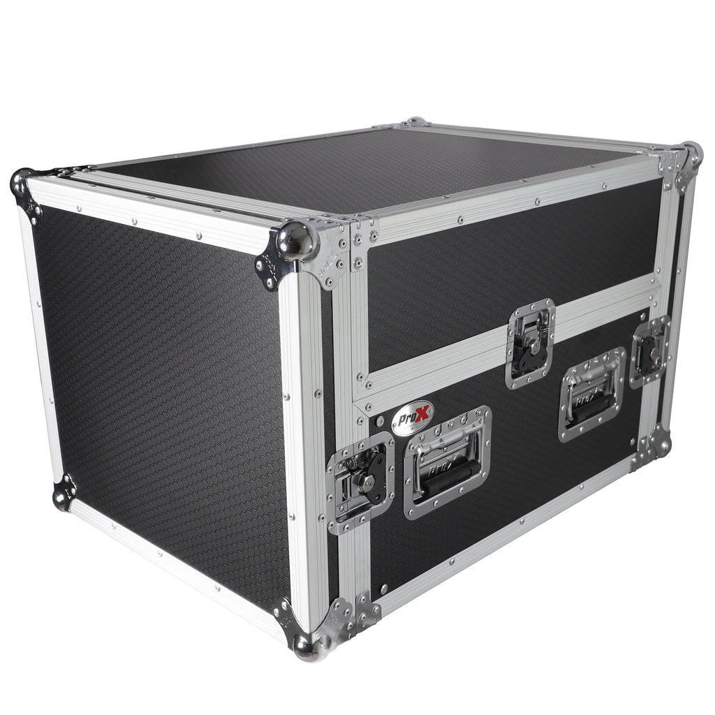 13U Top Mixer 6U Front Rack Combo Flight Case with Removable Sliding Laptop Shelf