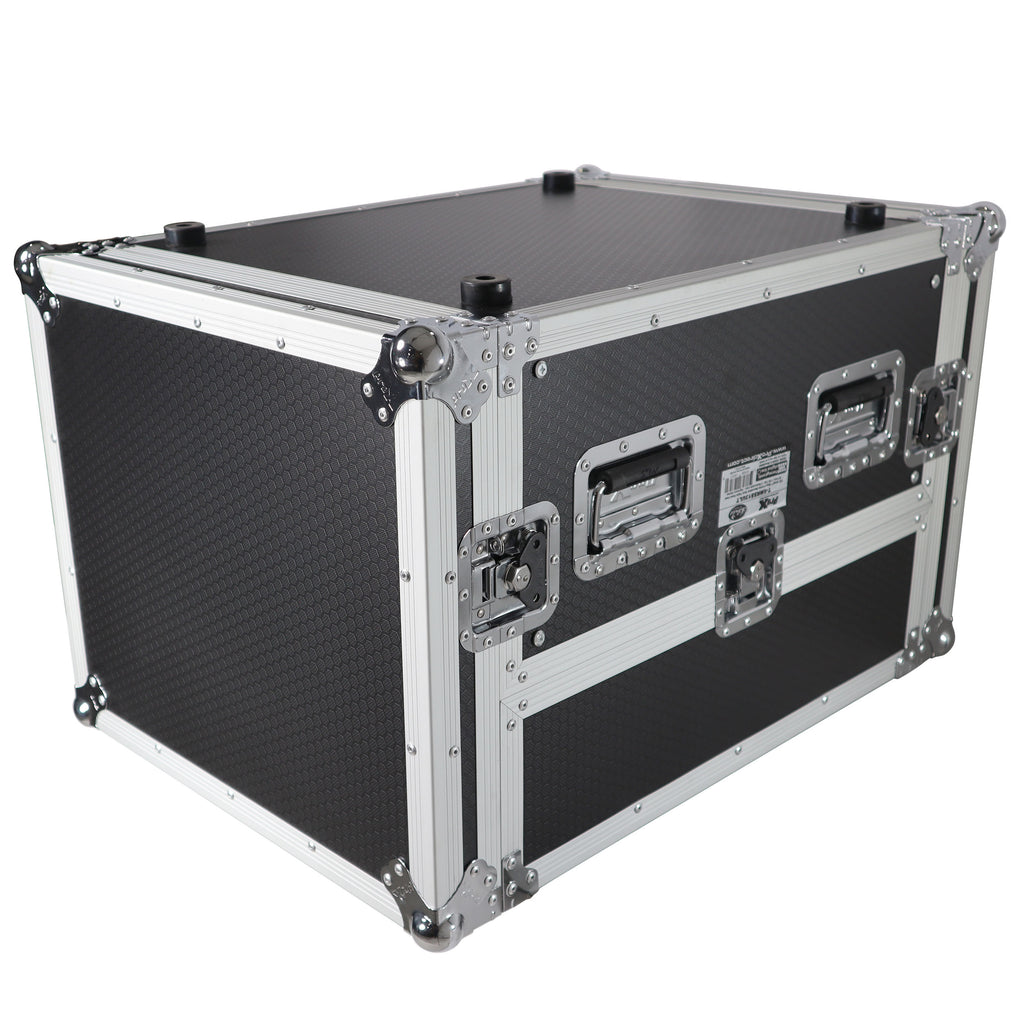 13U Top Mixer 6U Front Rack Combo Flight Case with Removable Sliding Laptop Shelf