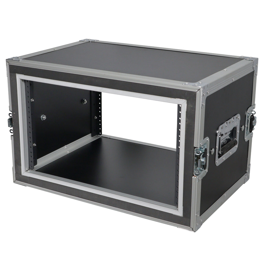 6U Vertical Shockproof Effects Rack 14" Depth Rail to Rail with Handles