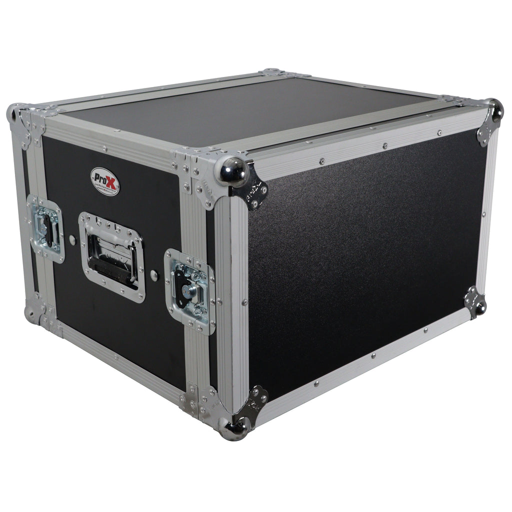6U Vertical Shockproof Effects Rack 14" Depth Rail to Rail with Handles