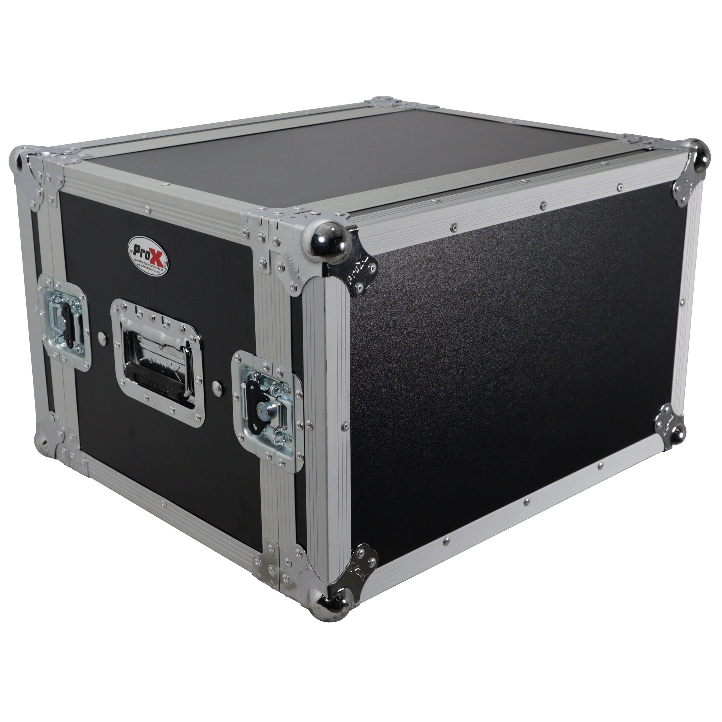 6U Vertical Shockproof Effects Rack 14" Depth Rail to Rail with Handles