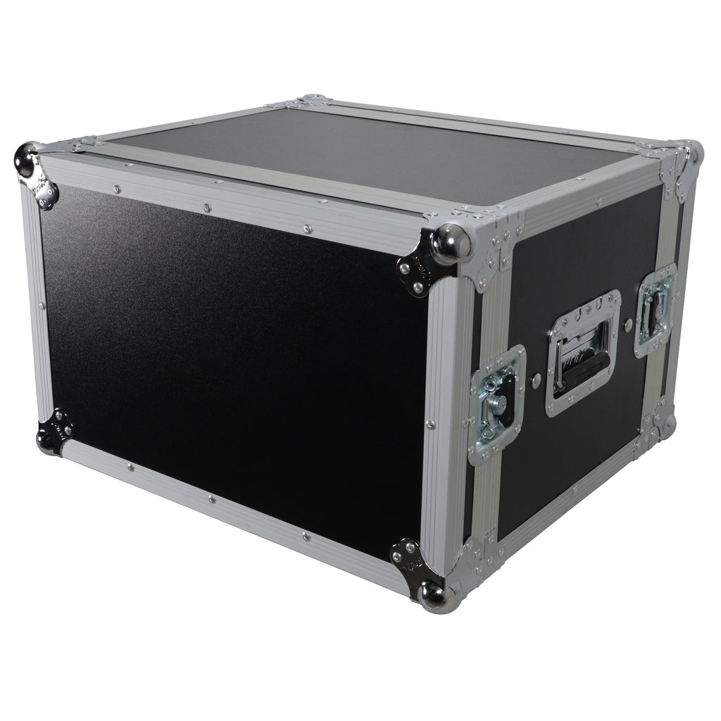 6U Vertical Shockproof Effects Rack 14" Depth Rail to Rail with Handles
