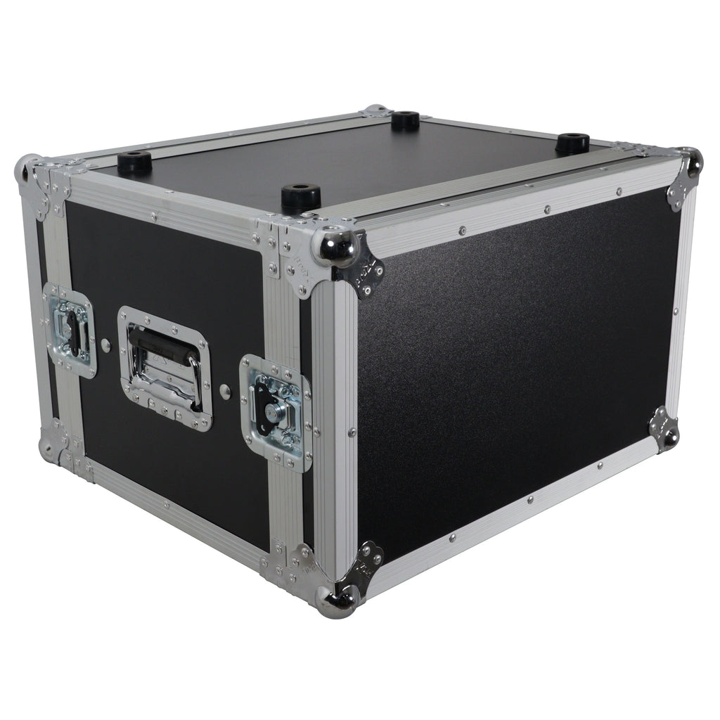 6U Vertical Shockproof Effects Rack 14" Depth Rail to Rail with Handles