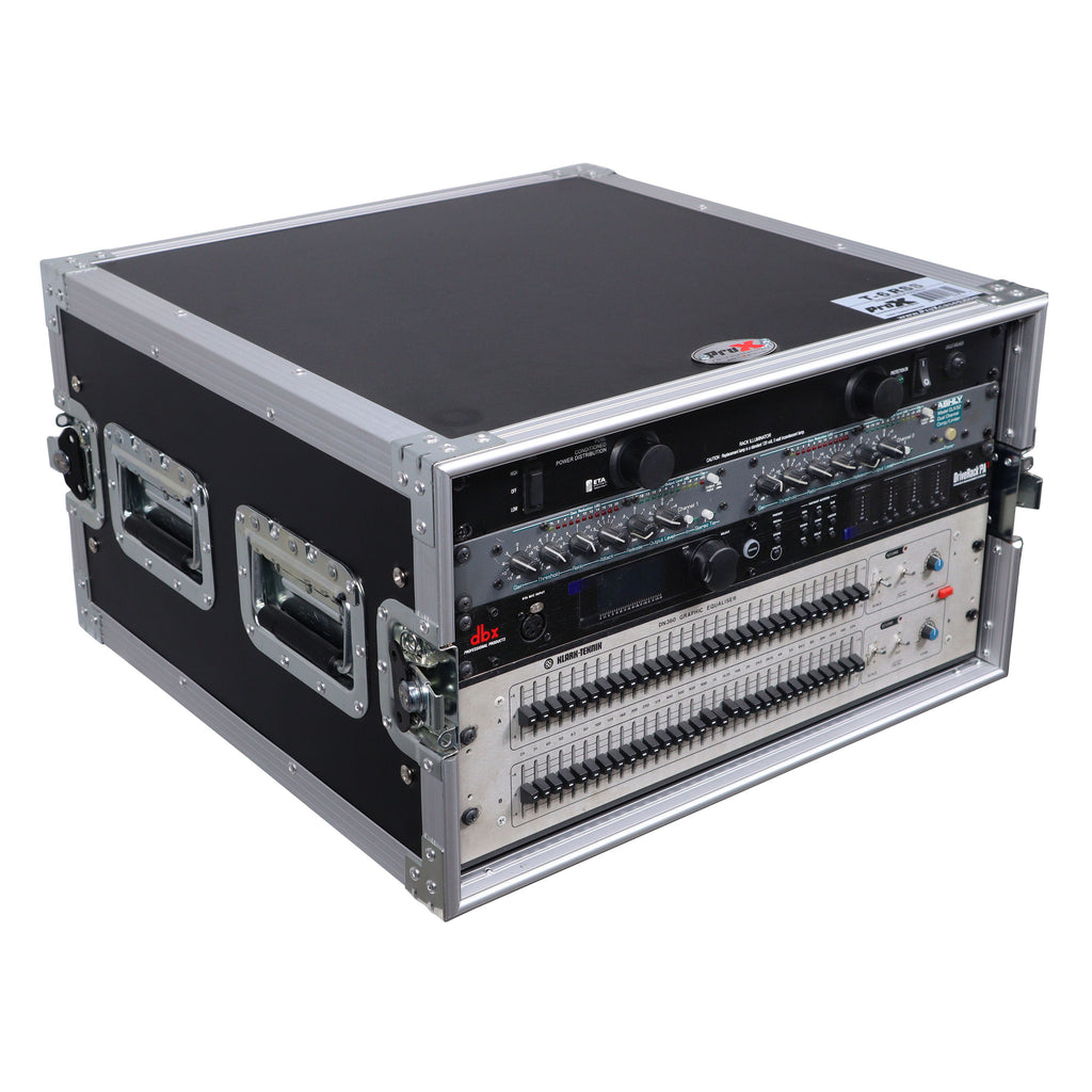 6U Space Amp Rack Mount ATA Flight Case 19" Depth
