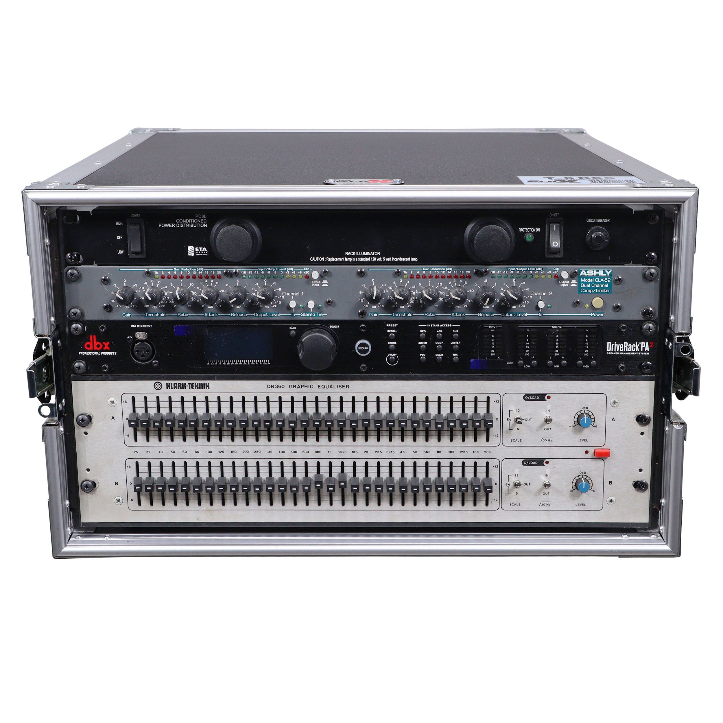 6U Space Amp Rack Mount ATA Flight Case 19" Depth