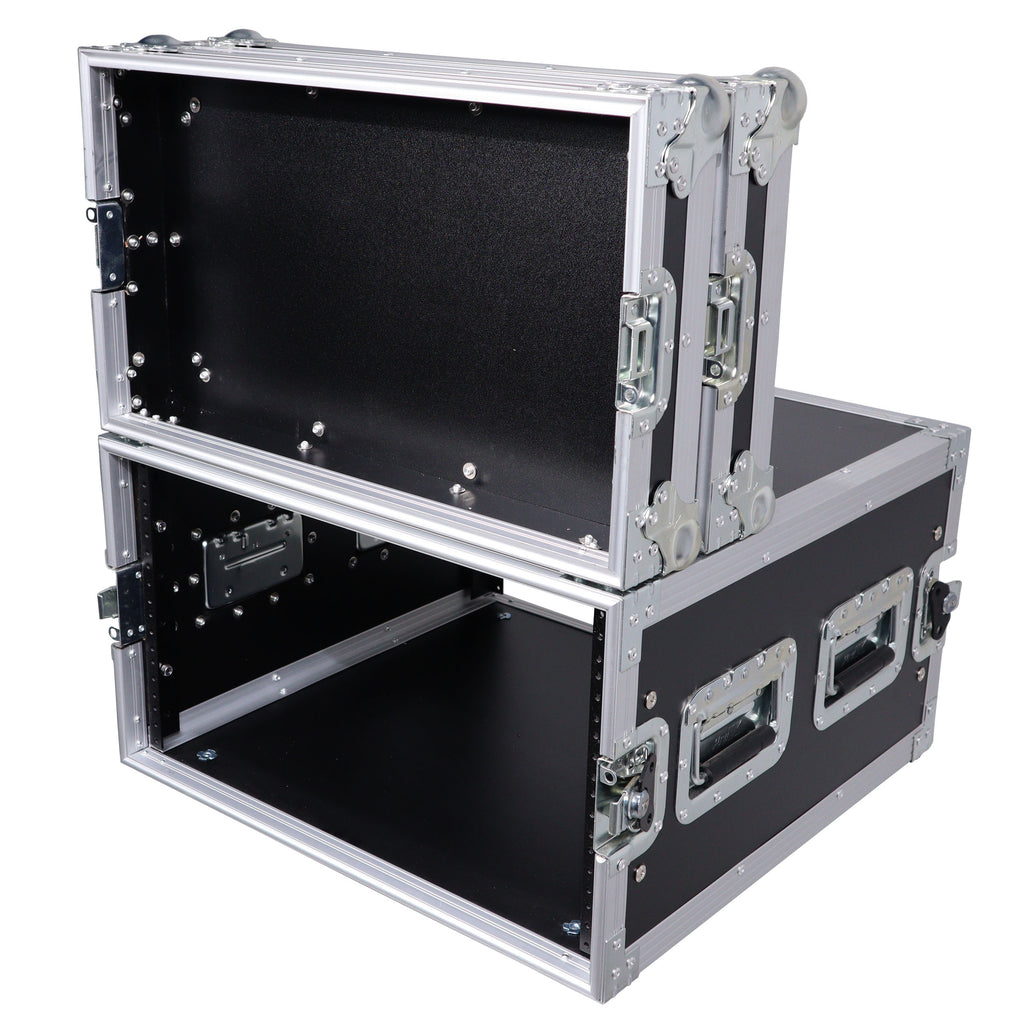 6U Space Amp Rack Mount ATA Flight Case 19" Depth