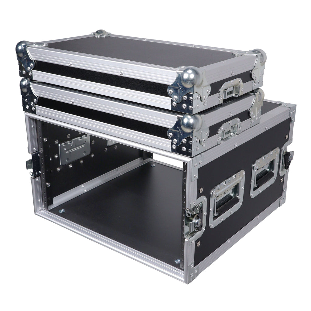 6U Space Amp Rack Mount ATA Flight Case 19" Depth