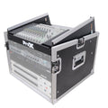 8U Vertical Rack Mount Flight Case with 10U Top for Mixer Combo Amp Rack