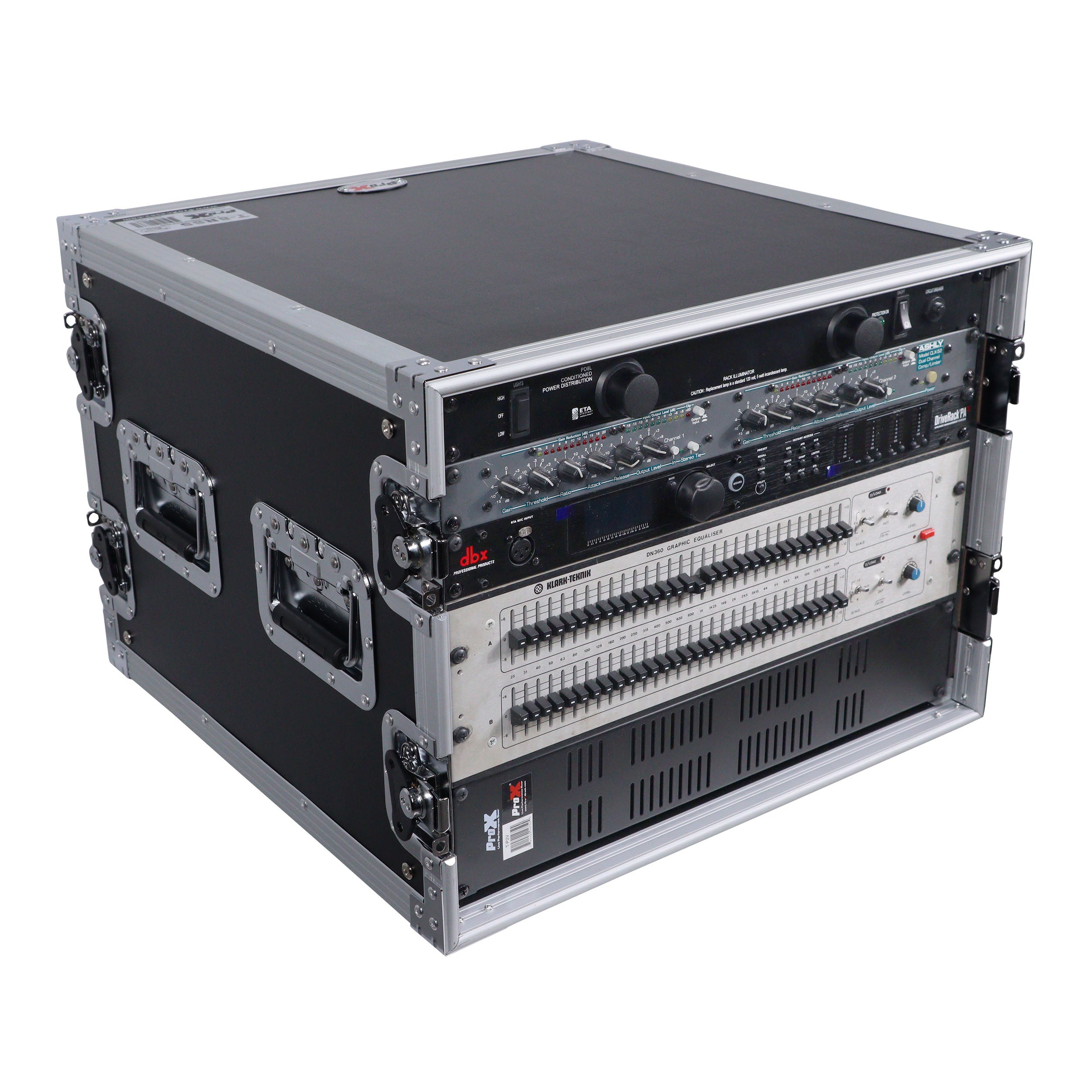 8U Space Amp Rack Mount ATA Flight Case 19" Depth