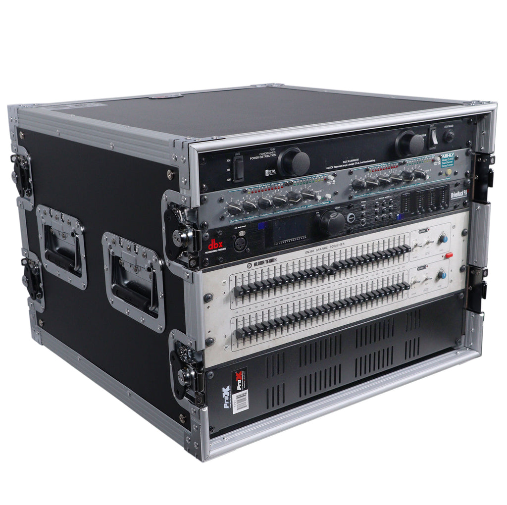 8U Space Amp Rack Mount ATA Flight Case 19" Depth