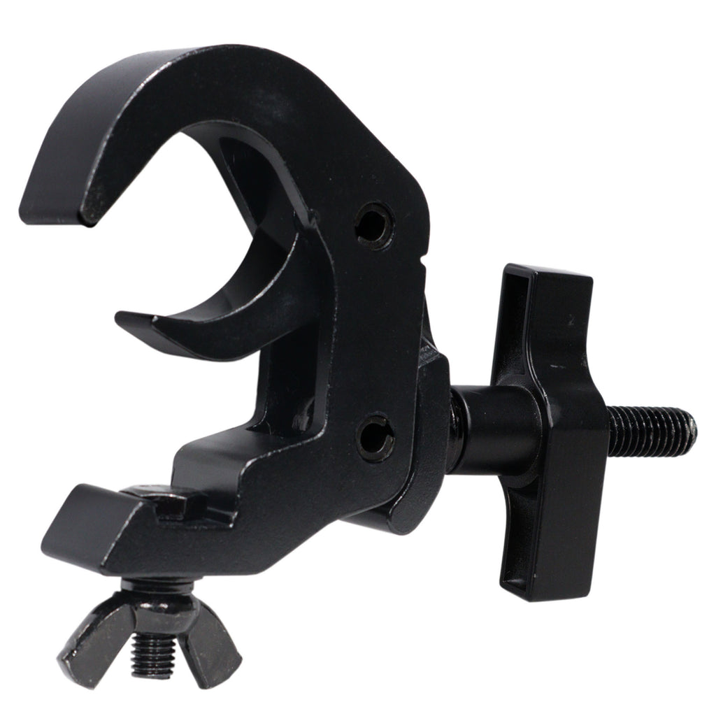 Set of 4 Aluminum Self-Locking M10 Clamp with Big Wing Knob for 2" Truss Tube Capacity 330 lbs. Black Finish