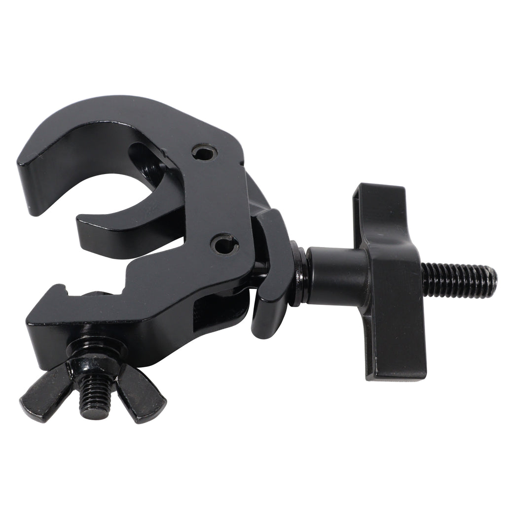 6PCS Set of 4 Aluminum Self-Locking M10 Clamp with Big Wing Knob for 2" Truss Tube Capacity 330 lbs. Black Finish