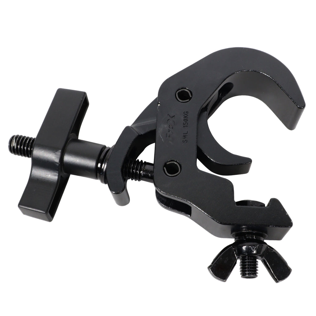 Set of 4 Aluminum Self-Locking M10 Clamp with Big Wing Knob for 2" Truss Tube Capacity 330 lbs. Black Finish