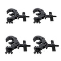 6PCS Set of 4 Aluminum Self-Locking M10 Clamp with Big Wing Knob for 2" Truss Tube Capacity 330 lbs. Black Finish