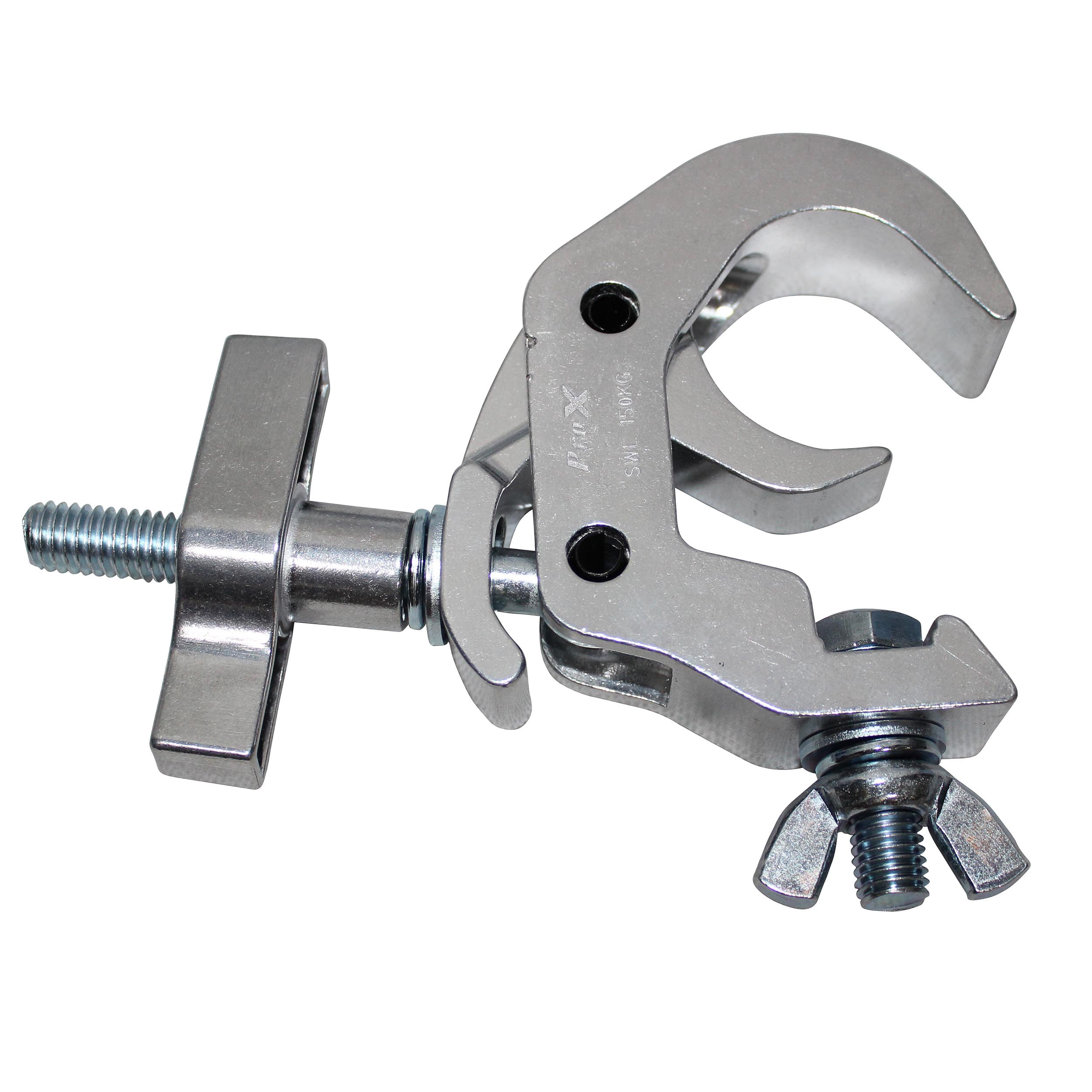 Aluminum Self-Locking M10 Clamp with Big Wing Knob for 2" Truss Tube Capacity 330 lbs.
